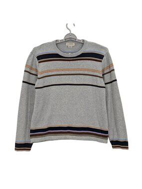 Vintage  J.Crew Crewneck Striped Knit Sweater Heritage Minimalist Earthy Size L